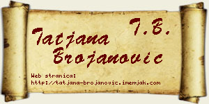 Tatjana Brojanović vizit kartica